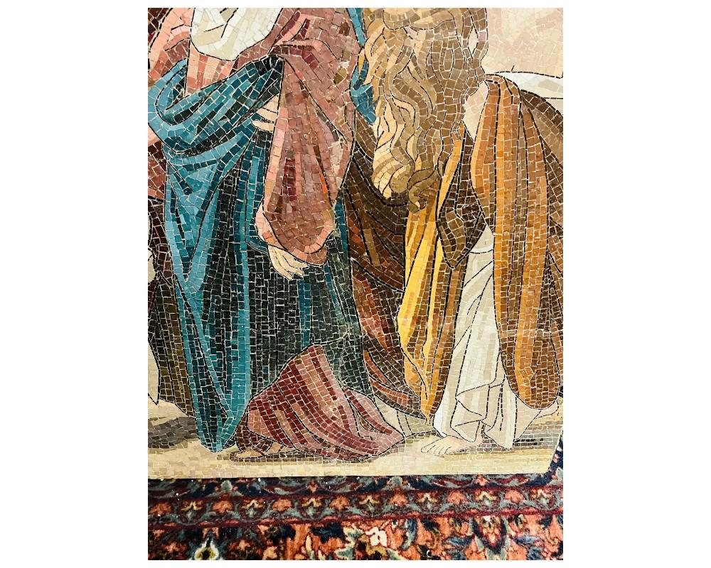   Monumental 19th Century Italian Micro Mosaic Mosaic Mural Entombment of Jesus  For Sale 2
