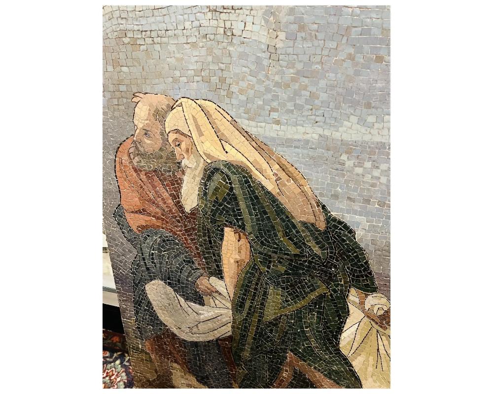   Monumental 19th Century Italian Micro Mosaic Mosaic Mural Entombment of Jesus  For Sale 3