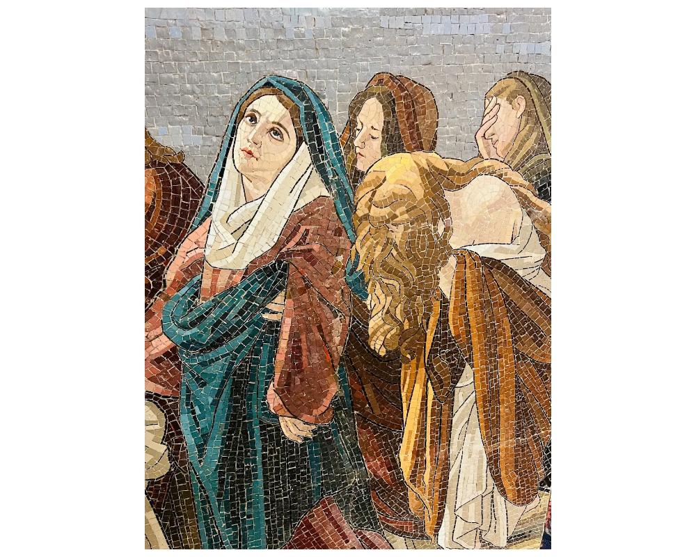  Monumentales italienisches Mikro-Mosaik aus dem 19. Jahrhundert Wandgemälde Grablegung von Jesus  im Angebot 4