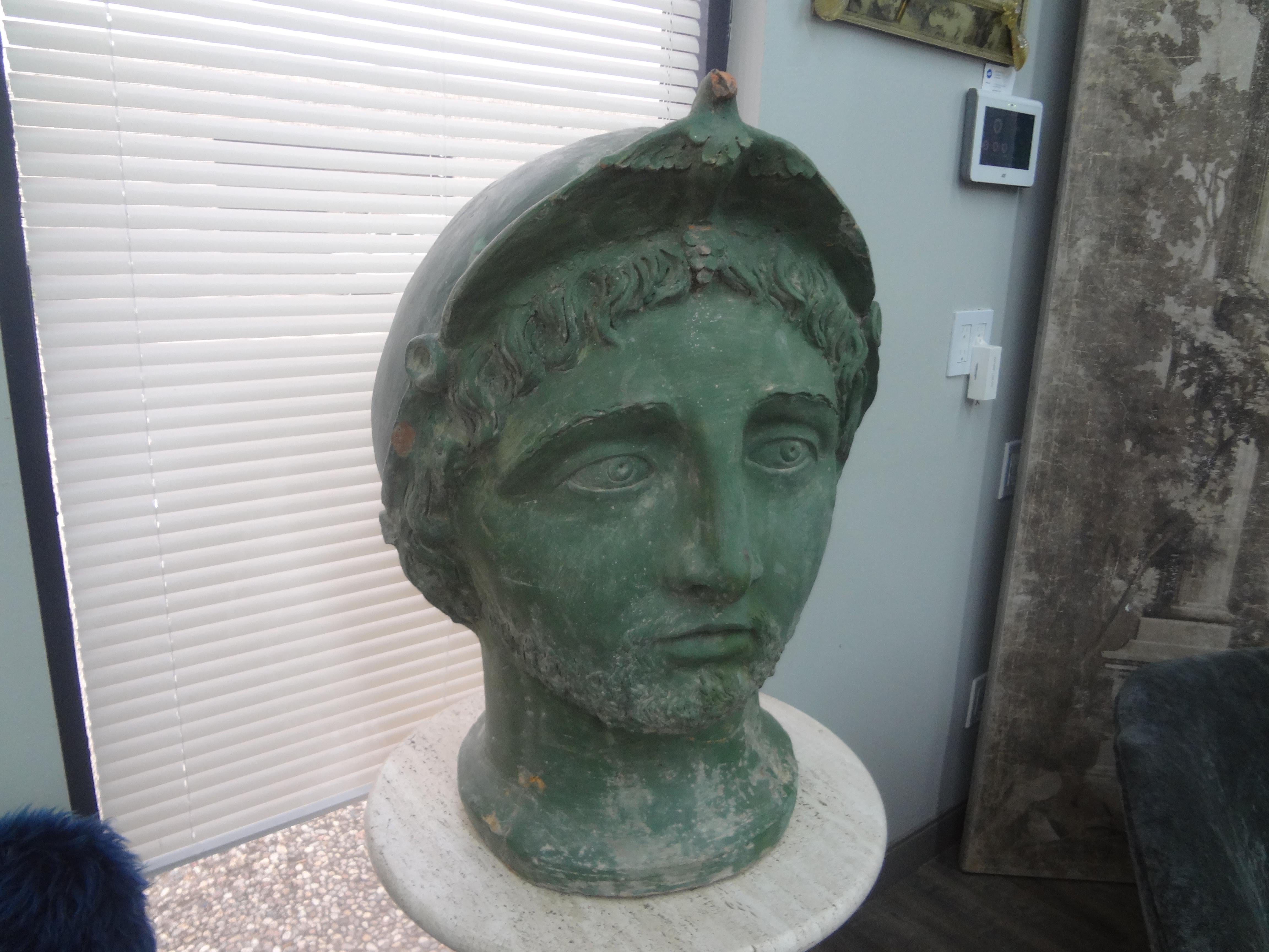 Monumental 19th Century Italian Patinated Terracotta Bust 6