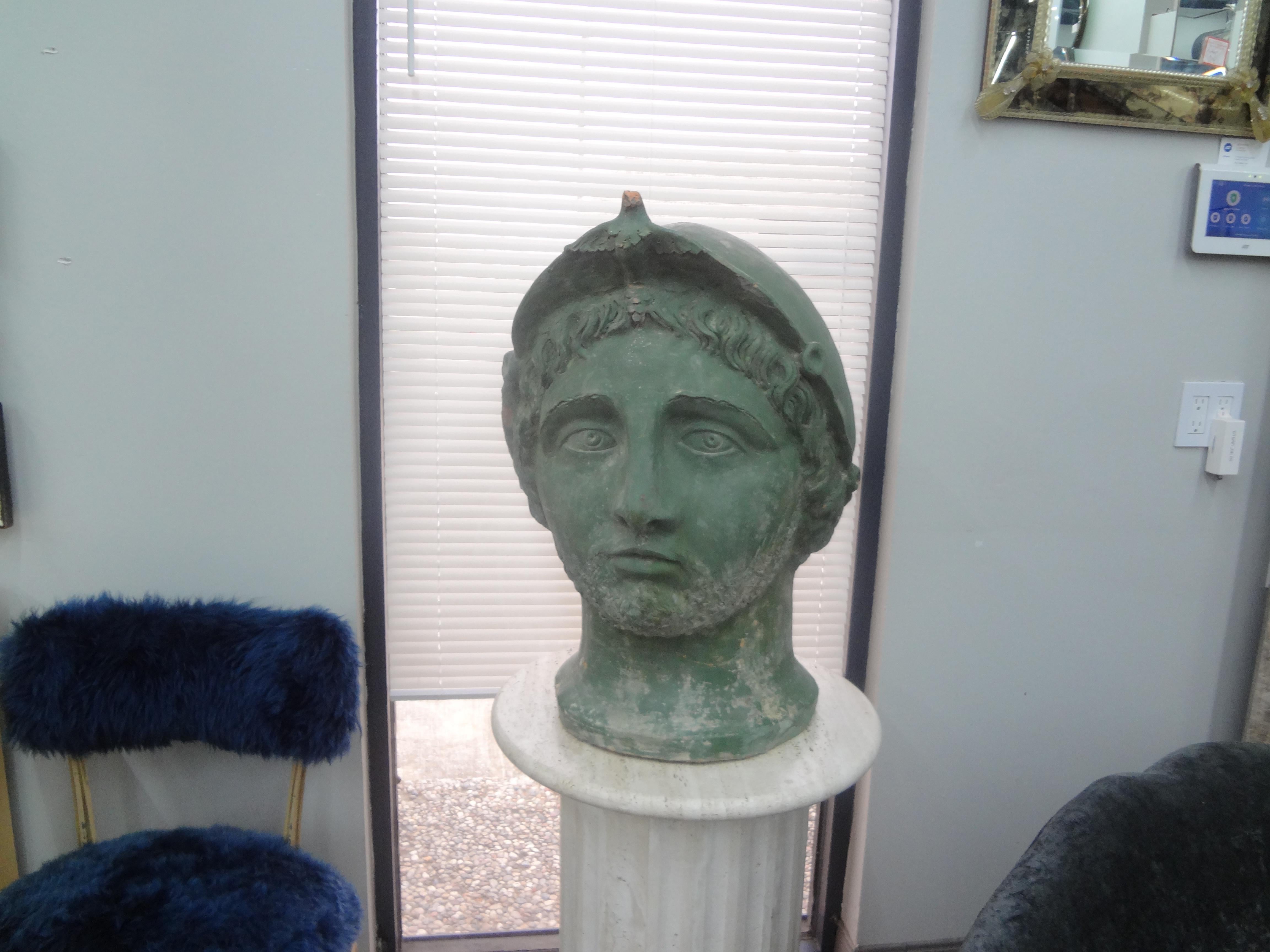 Monumental 19th Century Italian Patinated Terracotta Bust 7