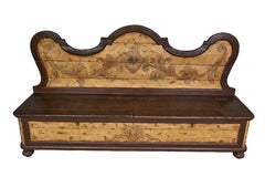 Monumental 19th Century Northern Italian Hand Painted Bench