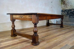 Large Historically Important 19th Century Oak Refectory Dining Table, Museum
