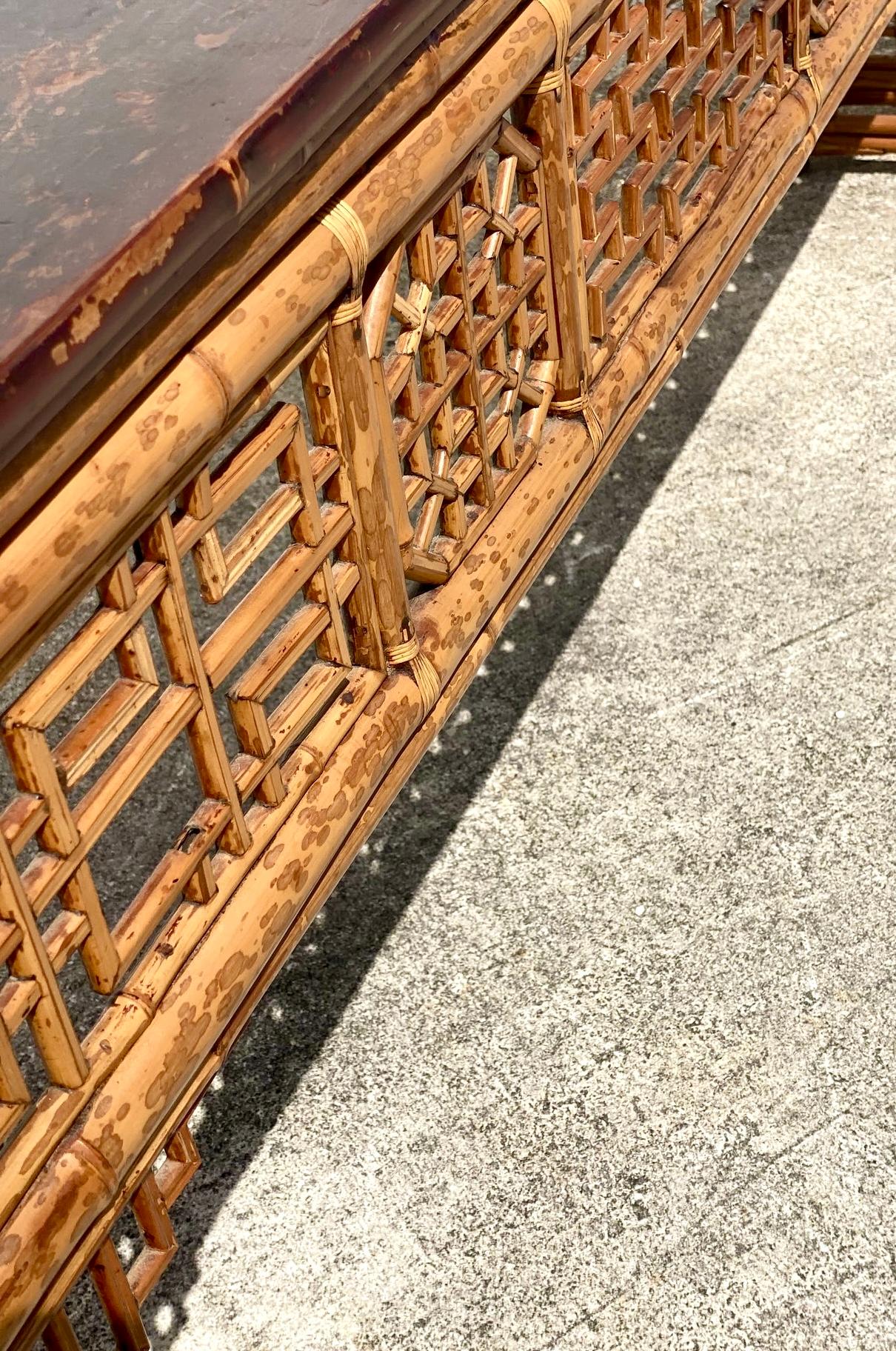 Monumental 19th Century Qing Dynasty Bamboo Altar/Console Table 2