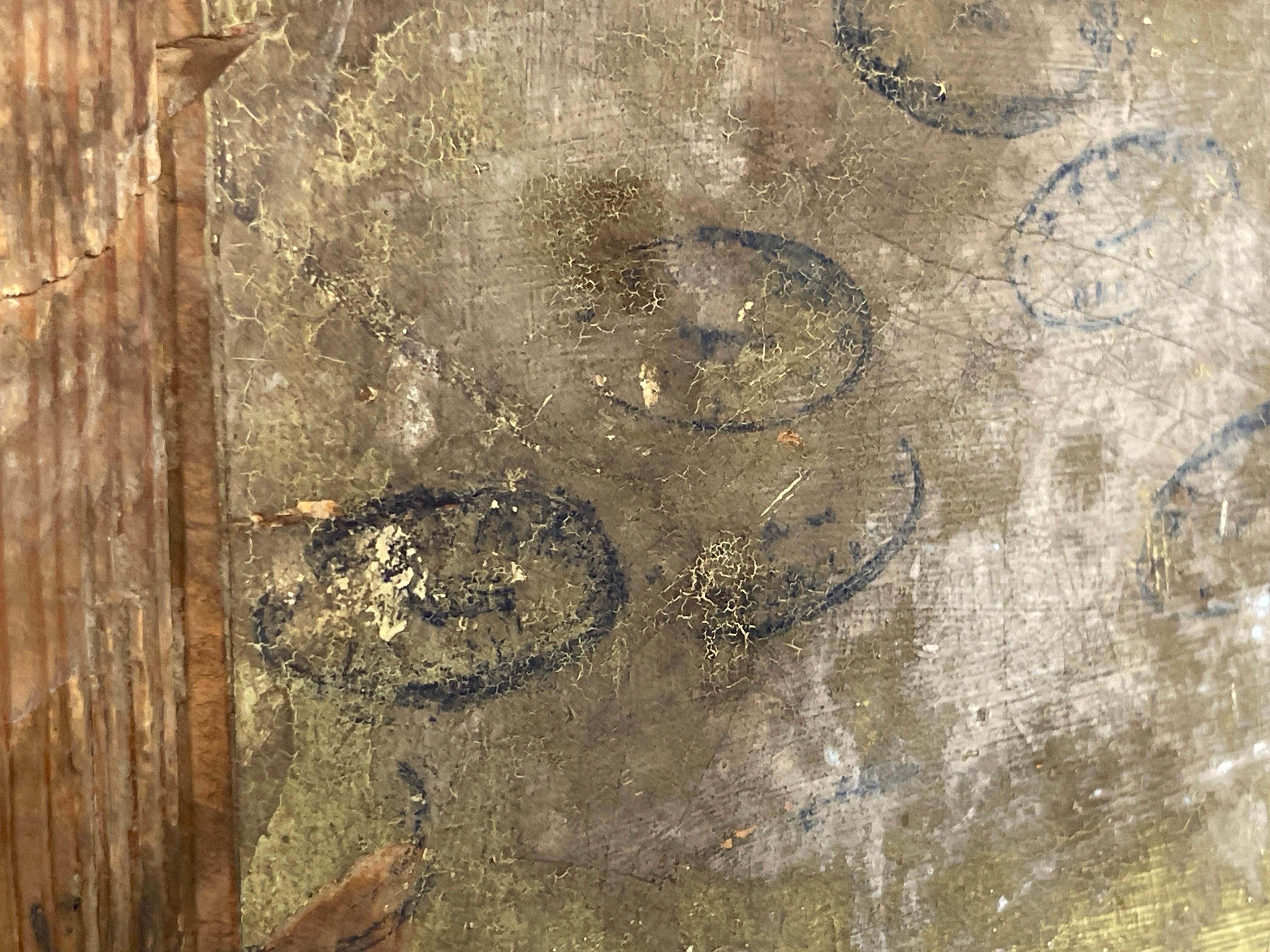 Monumental 19th Century Russian Icon of Annunciation of the Blessed Virgin Mary For Sale 13