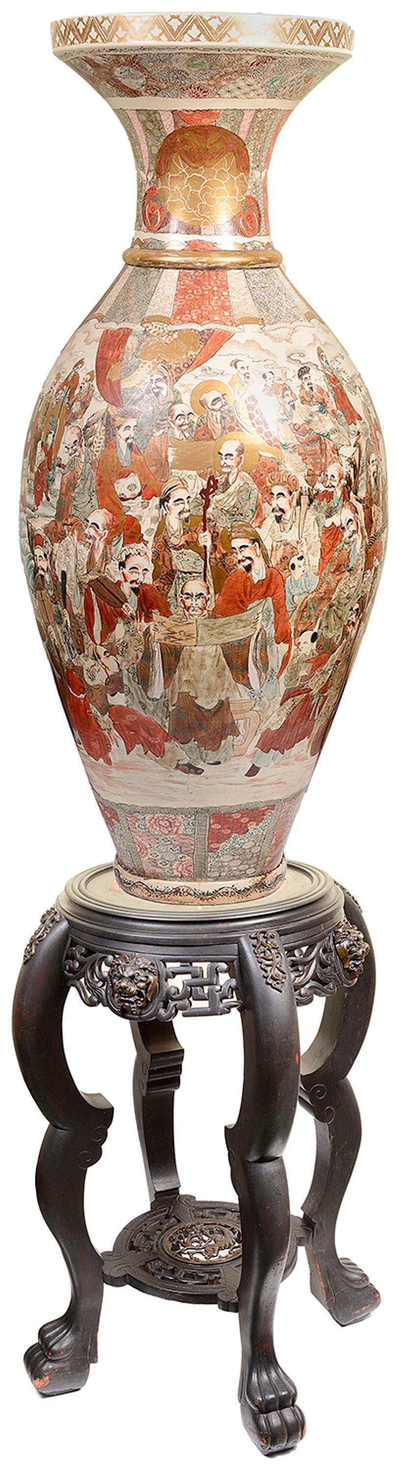 Monumental 19th Century Satsuma Vase 56