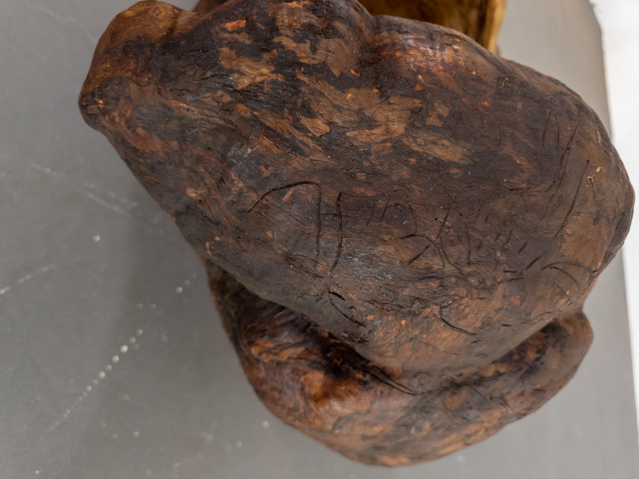 Monumental Vasija Escandinava del Siglo XIX de Madera de Burl - Escultura Orgánica en venta 5