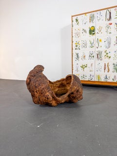 Monumental 19th Century Scandinavian Burl Wood Vessel – Organic Sculpture