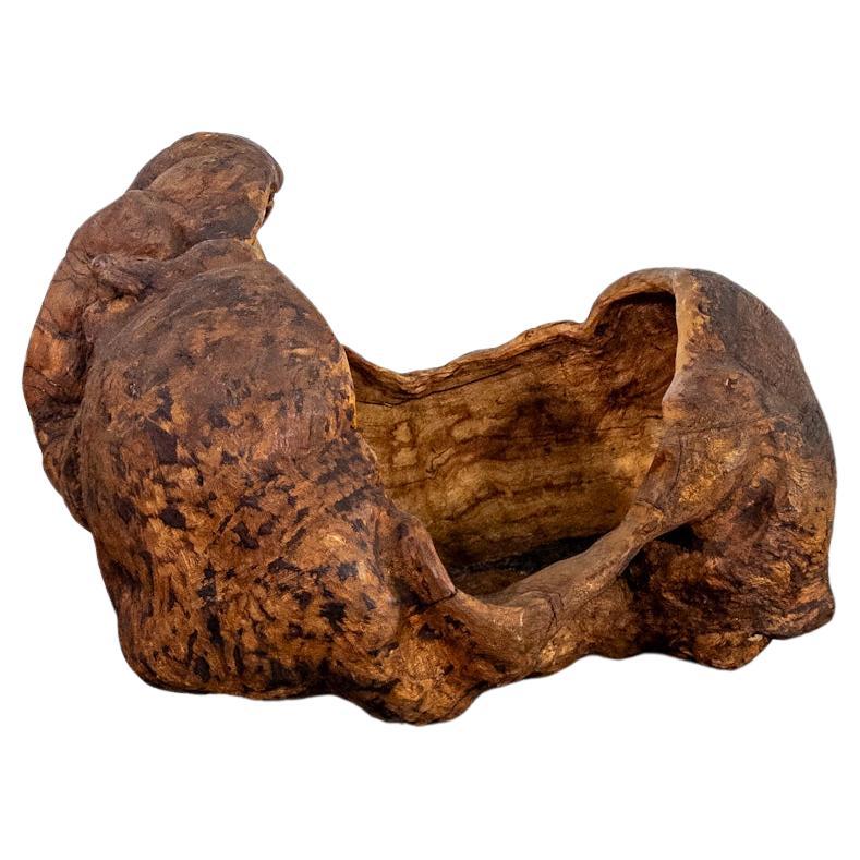 Monumental 19th Century Scandinavian Burl Wood Vessel – Organic Sculpture