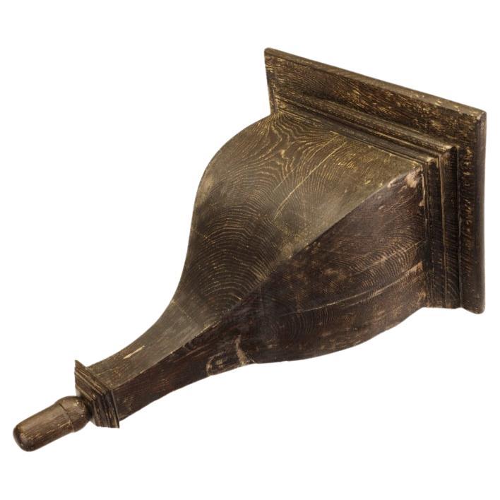 Monumental 19th Century Solid Oak French Convent Display Shelf For Sale