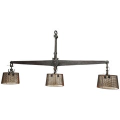 Antique Monumental 19th Century Spanish Butcher Scale Chandelier