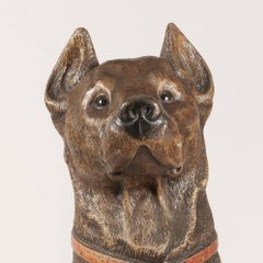 Monumental 19th Century Swiss 'Black Forest' Carving of a Great Dane Dog