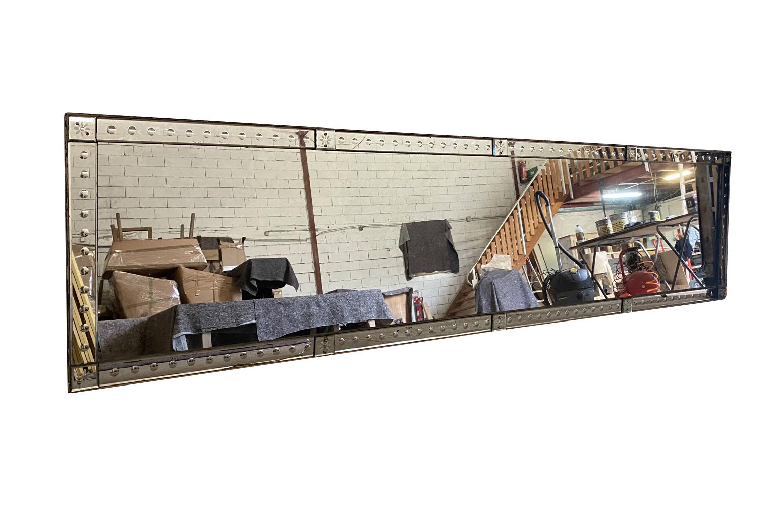 French Monumental Early 20th Century Arte Deco Mirror  For Sale