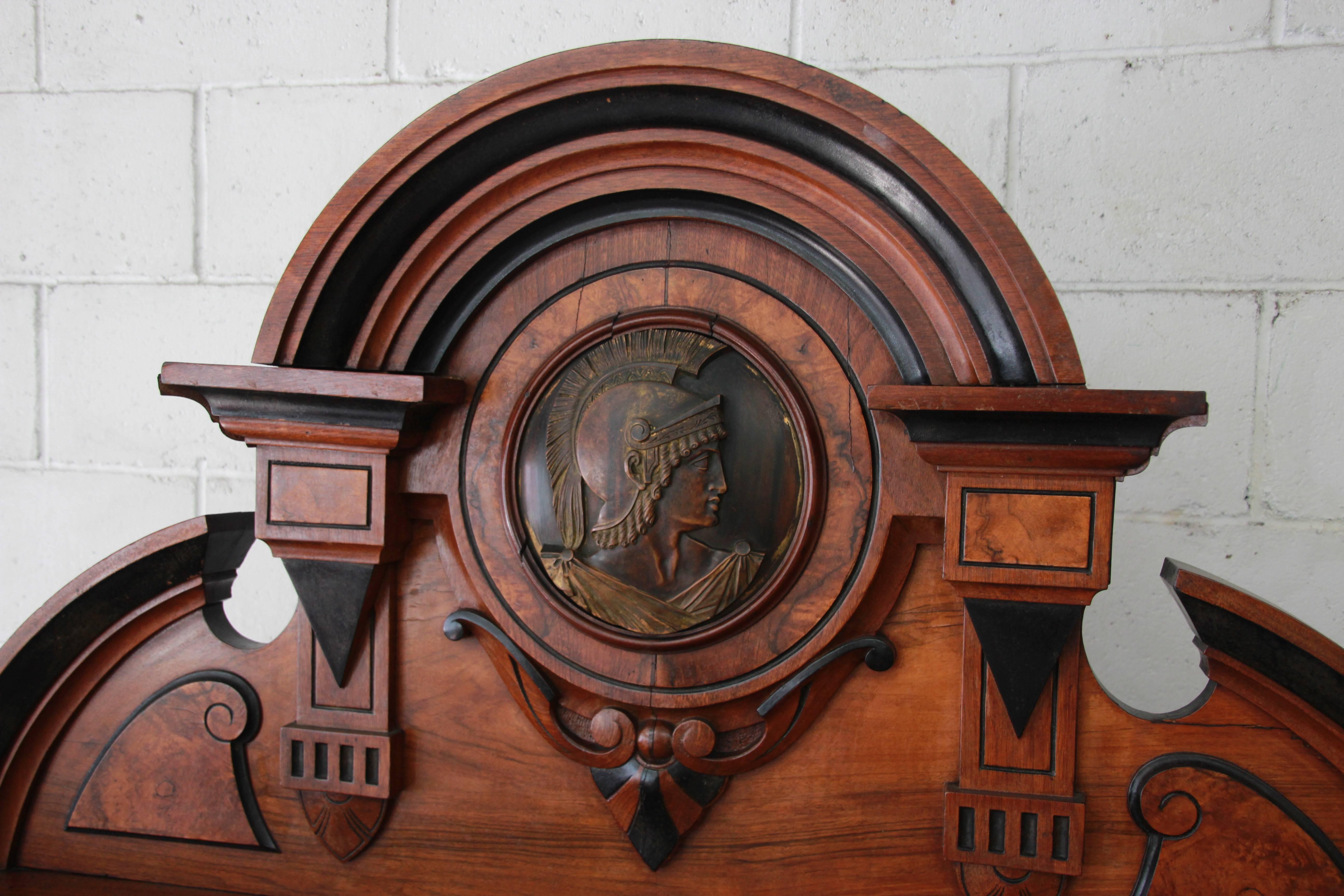 Monumental 19th Century Victorian Ornate Carved Burled Walnut Sideboard 2