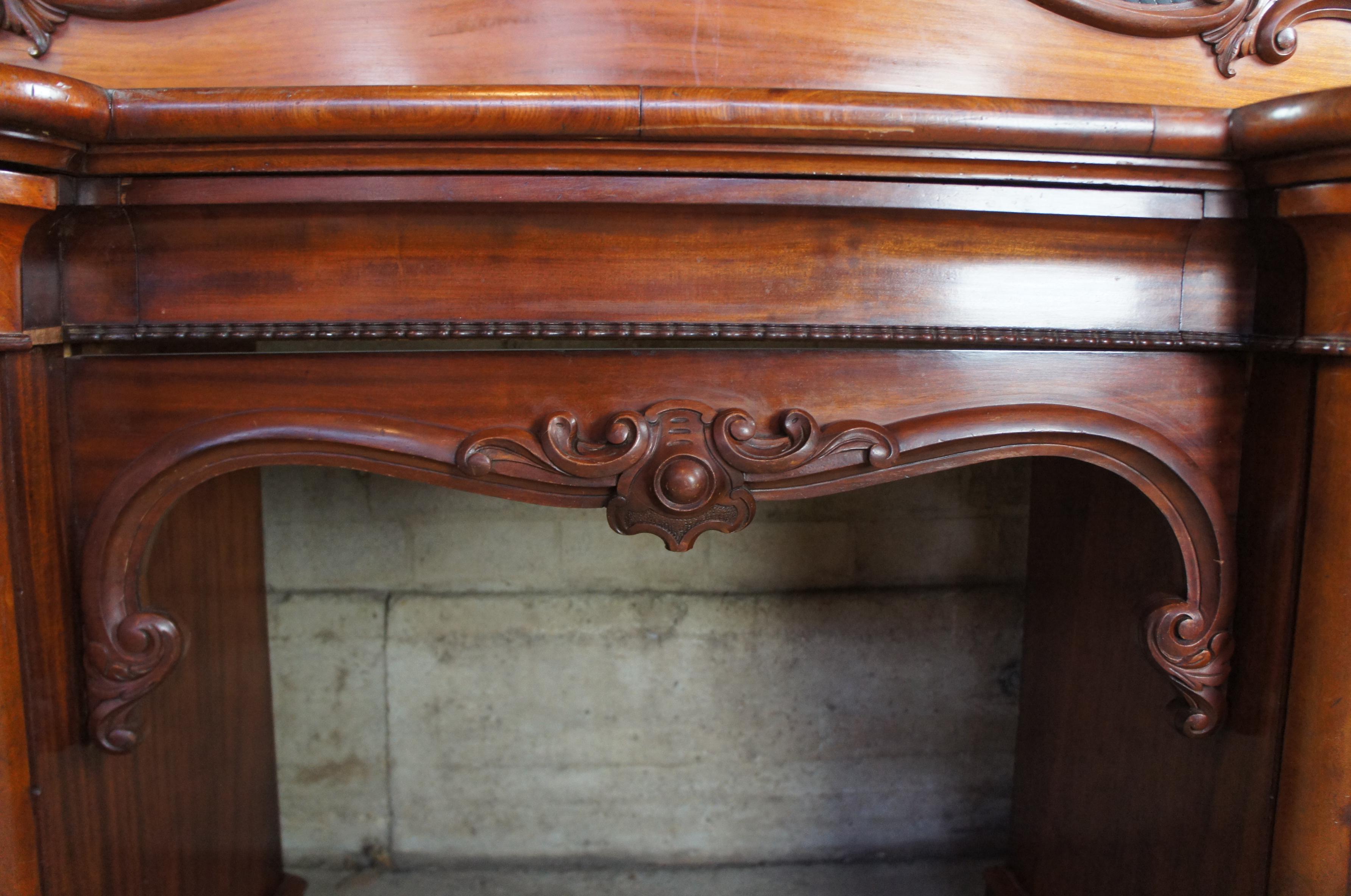 Early 19th Century Monumental 19th Century William IV Mahogany Sideboard Console Dry Bar Barback For Sale