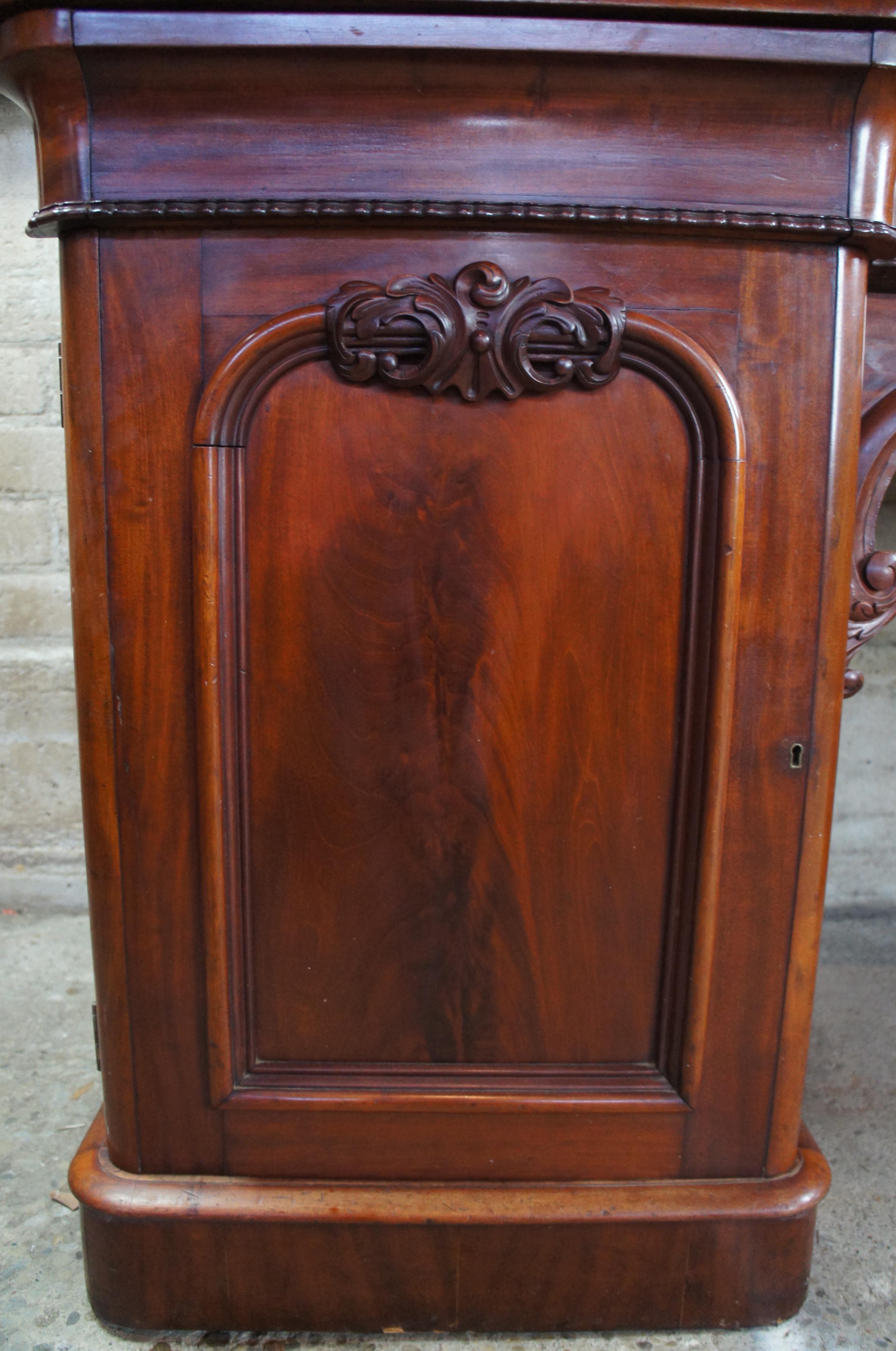 Monumental 19th Century William IV Mahogany Sideboard Console Dry Bar Barback For Sale 1