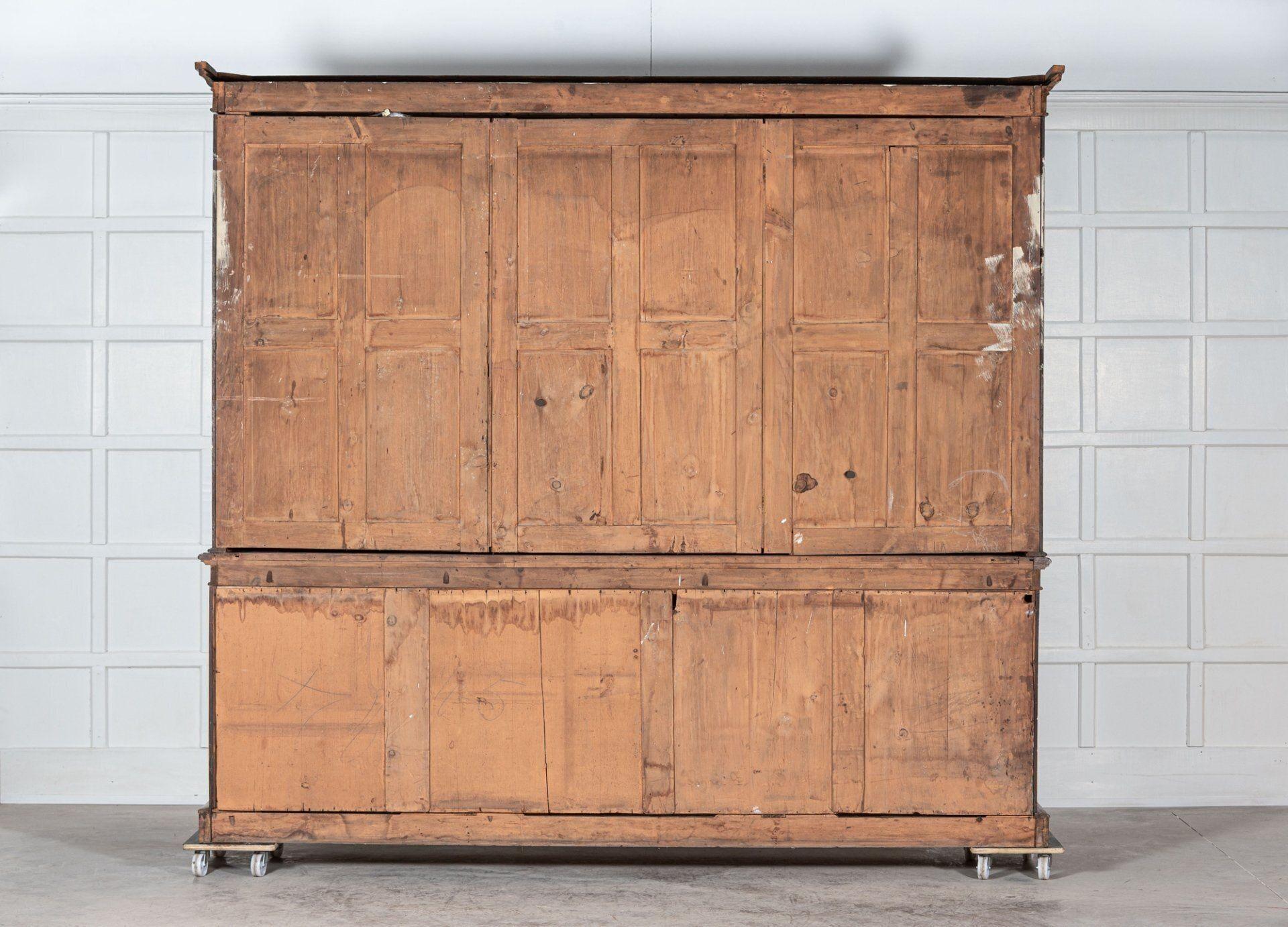 Monumental 19th C Arched Glazed Mahogany Library Bookcase 6