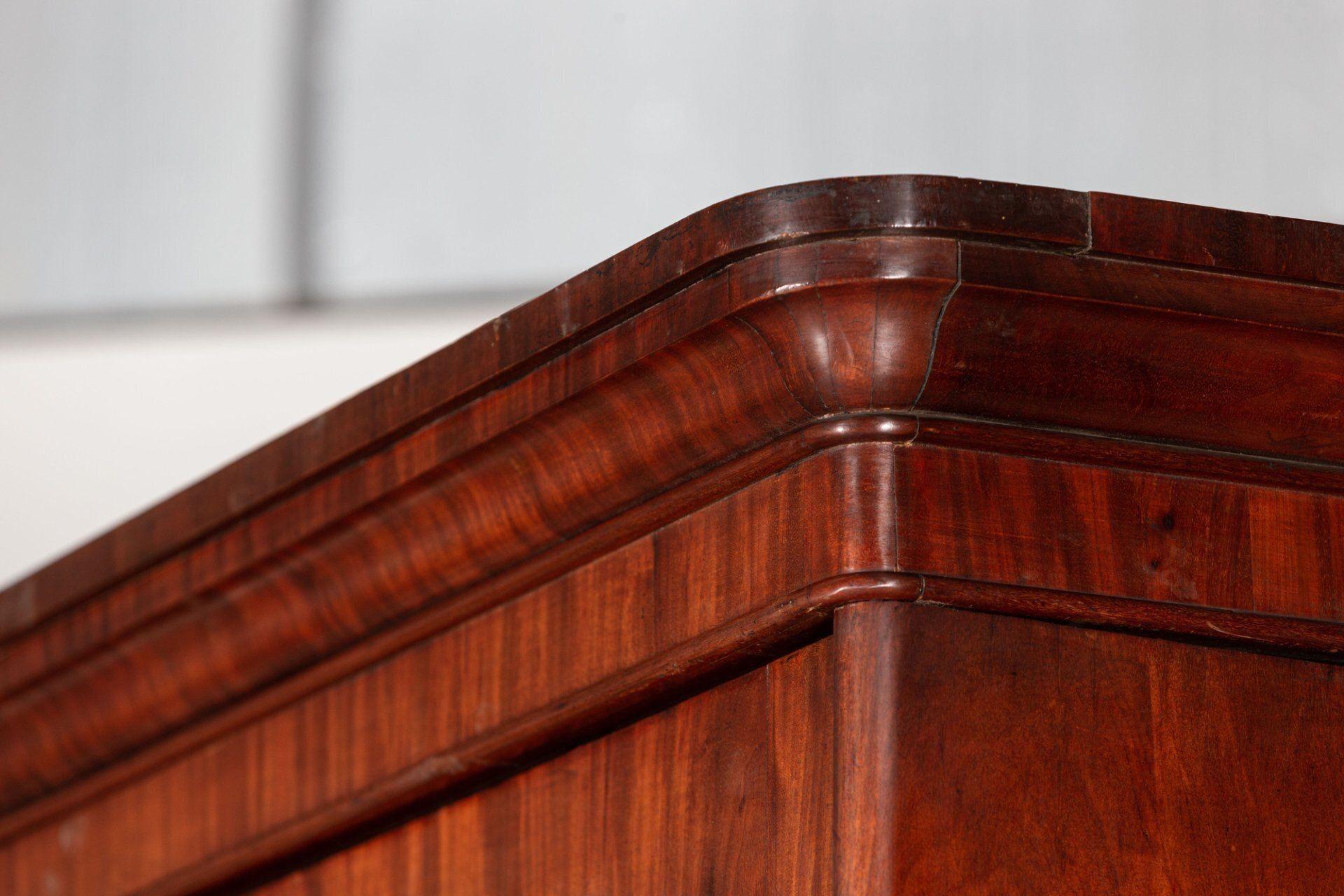 Monumental 19th C Arched Glazed Mahogany Library Bookcase 3