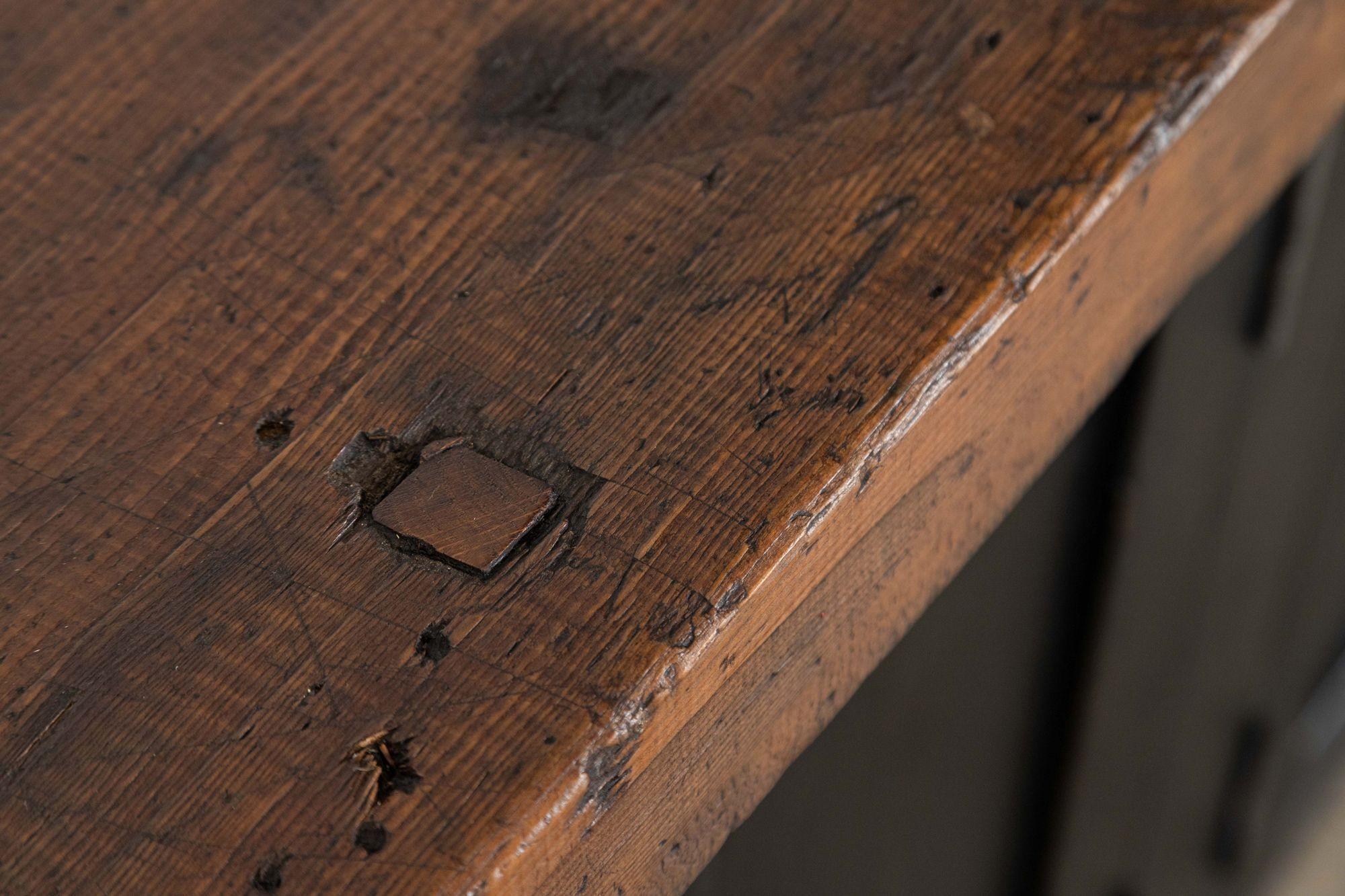 Monumentale base de commode en pin anglais ébonisé du XIXe siècle en vente 10