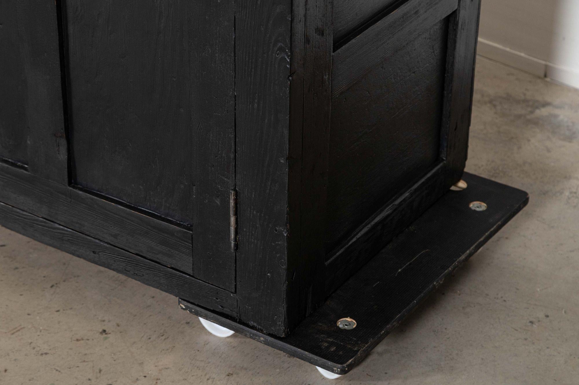 Monumentale base de commode en pin anglais ébonisé du XIXe siècle en vente 12
