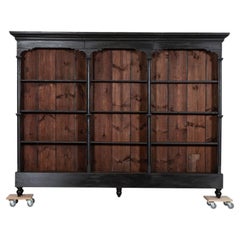 Monumental 19thC Ebonised Pine Bookcase / Display