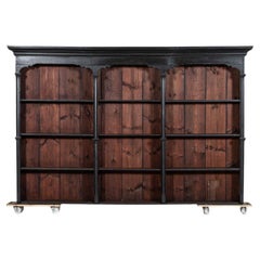Monumental Cómoda Estantería de Pino Ebonizado del S. XIX