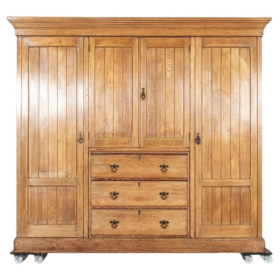 Monumental 19thC English Country House Ash Linen Press