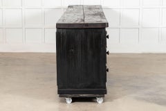 Monumental 19thC English Country House Elm & Pine Kitchen Scullery Island