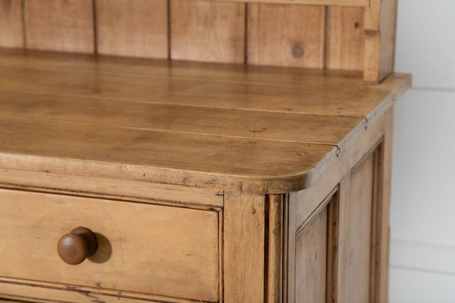 Monumental 19thc English Country House Sycamore Top Dresser For Sale 7