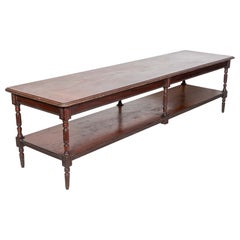 Monumental 19thC English Mahogany Drapers Table
