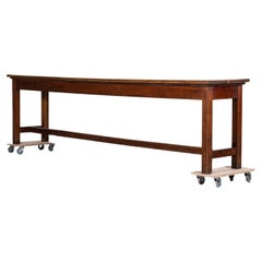 Monumentale tavolo da cucina inglese del XIX secolo in Oak/Beech