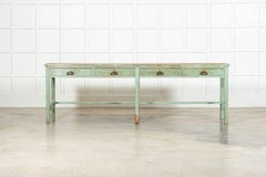 Monumental 19thC English Painted Pine Dresser Base / Console