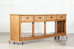 Monumental 19thC English Pine Dresser Base