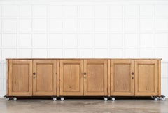 Monumental 19thC English Pine Dresser Base