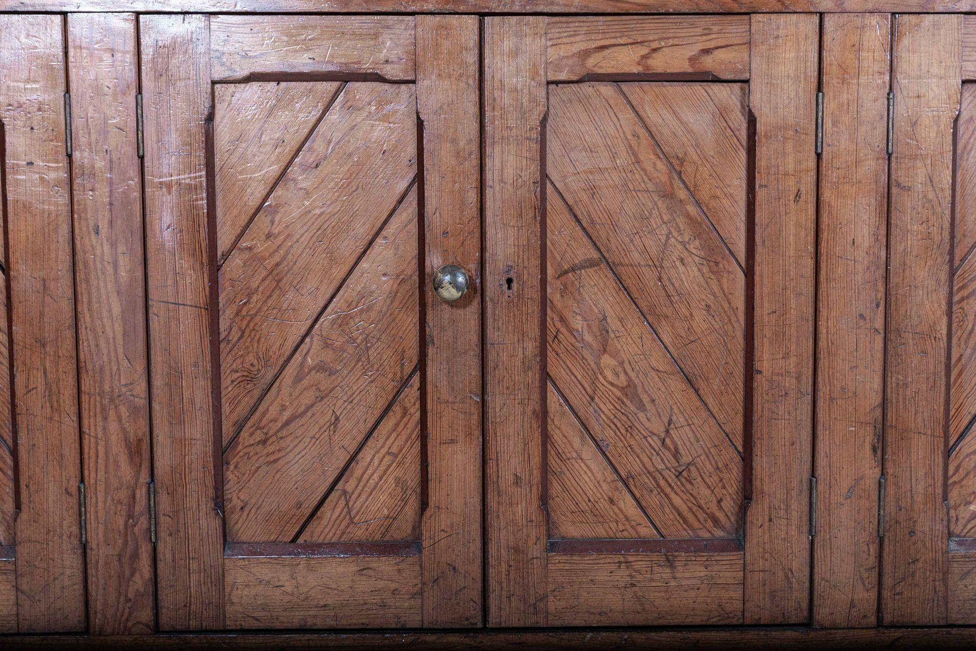 Monumental 19thC English Pine Housekeepers Cupboard	 For Sale 3
