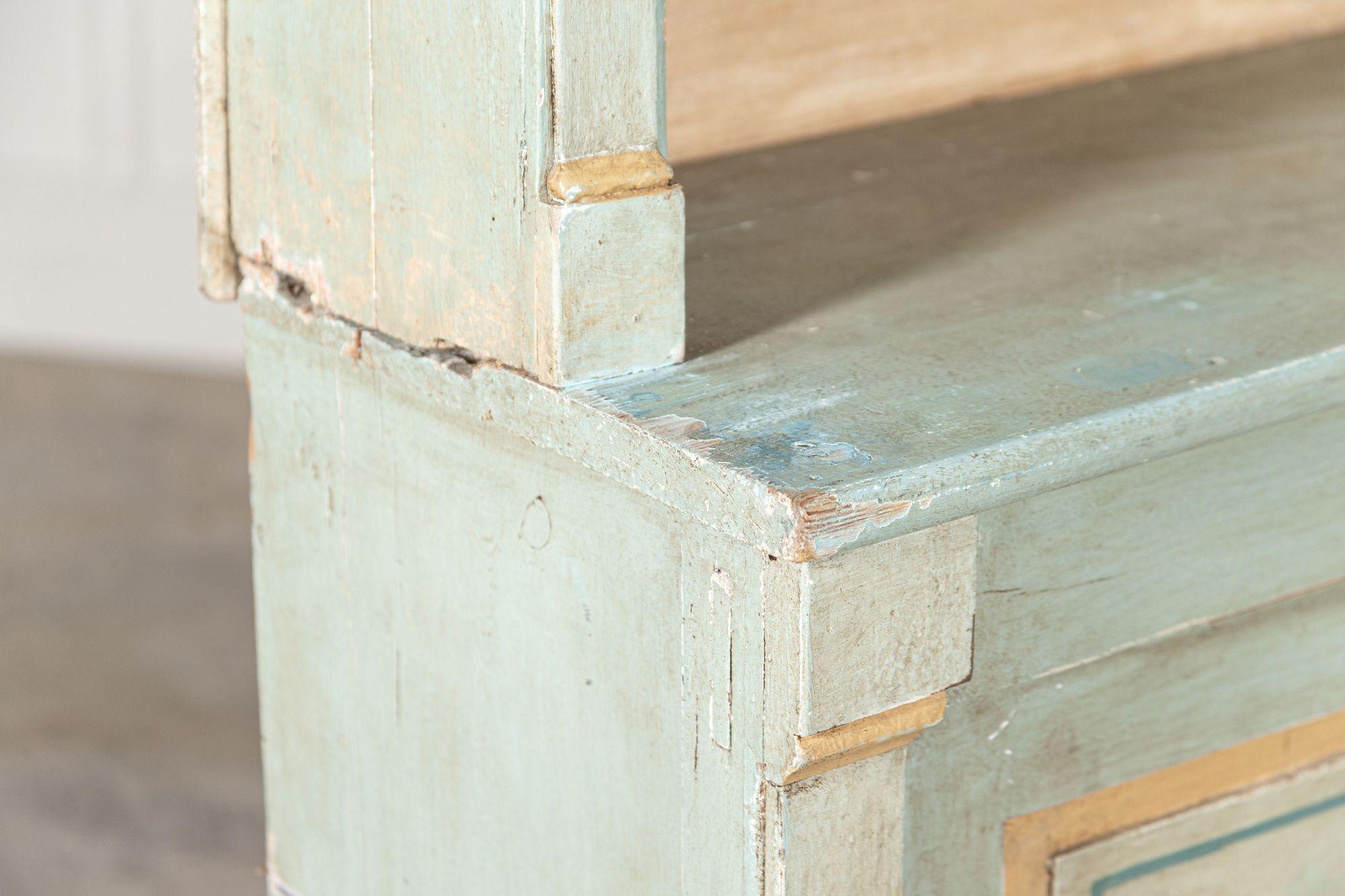 Monumental 19th Century French Blue Painted Bookcase For Sale 10