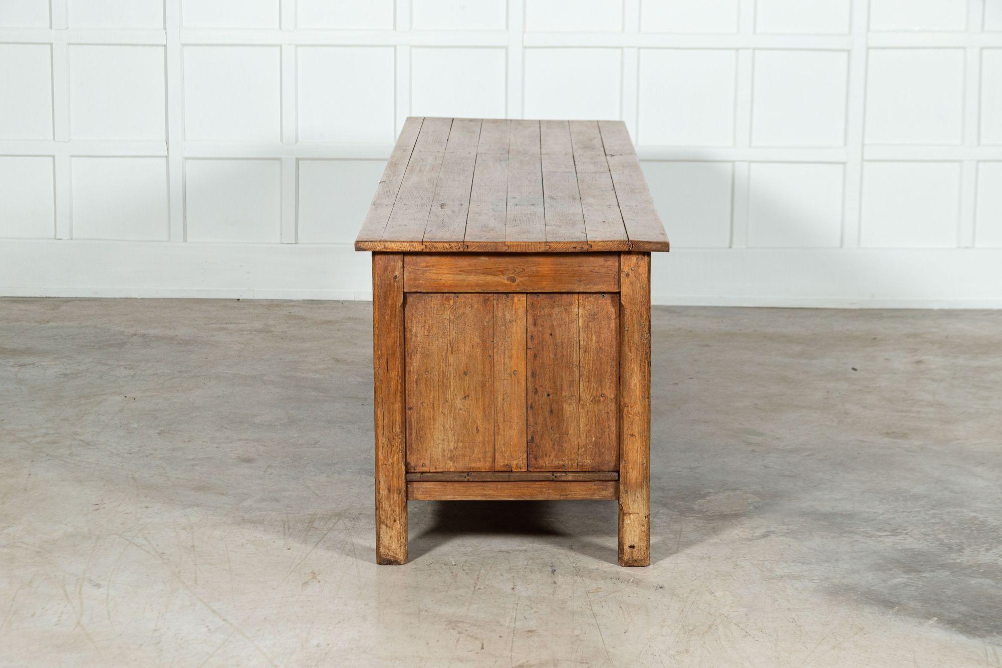 Monumental 19thC French Pine Bakers Table 1
