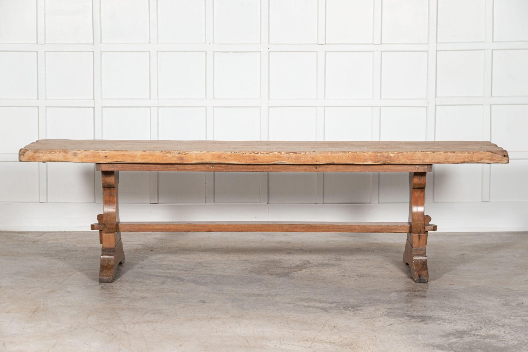 Monumental 19th Century Scottish Estate Scrub Top Pine Refectory Table For Sale 7