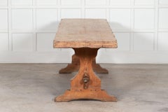 Monumental 19th Century Scottish Estate Scrub Top Pine Refectory Table