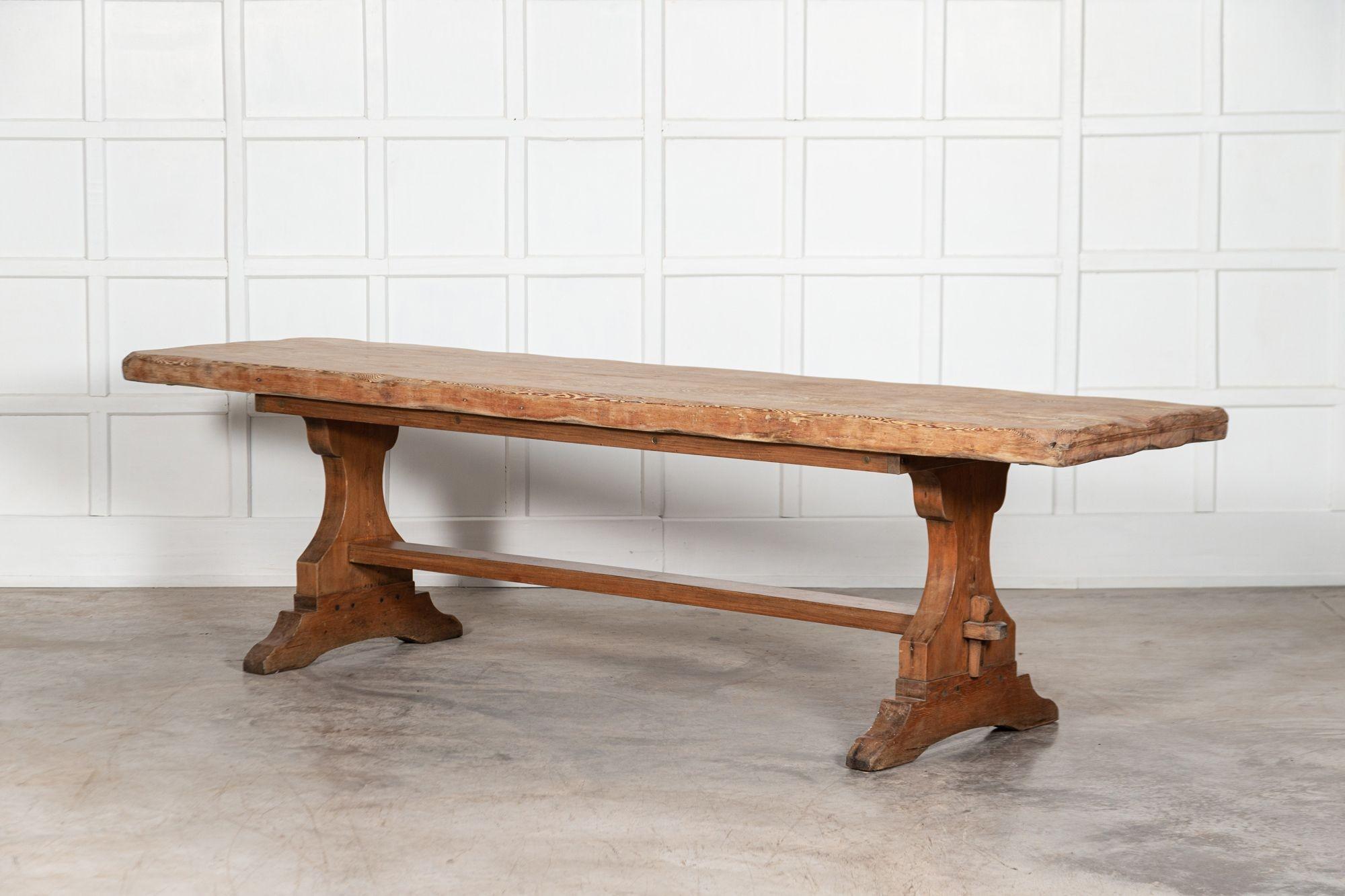 Monumental 19th Century Scottish Estate Scrub Top Pine Refectory Table For Sale 6