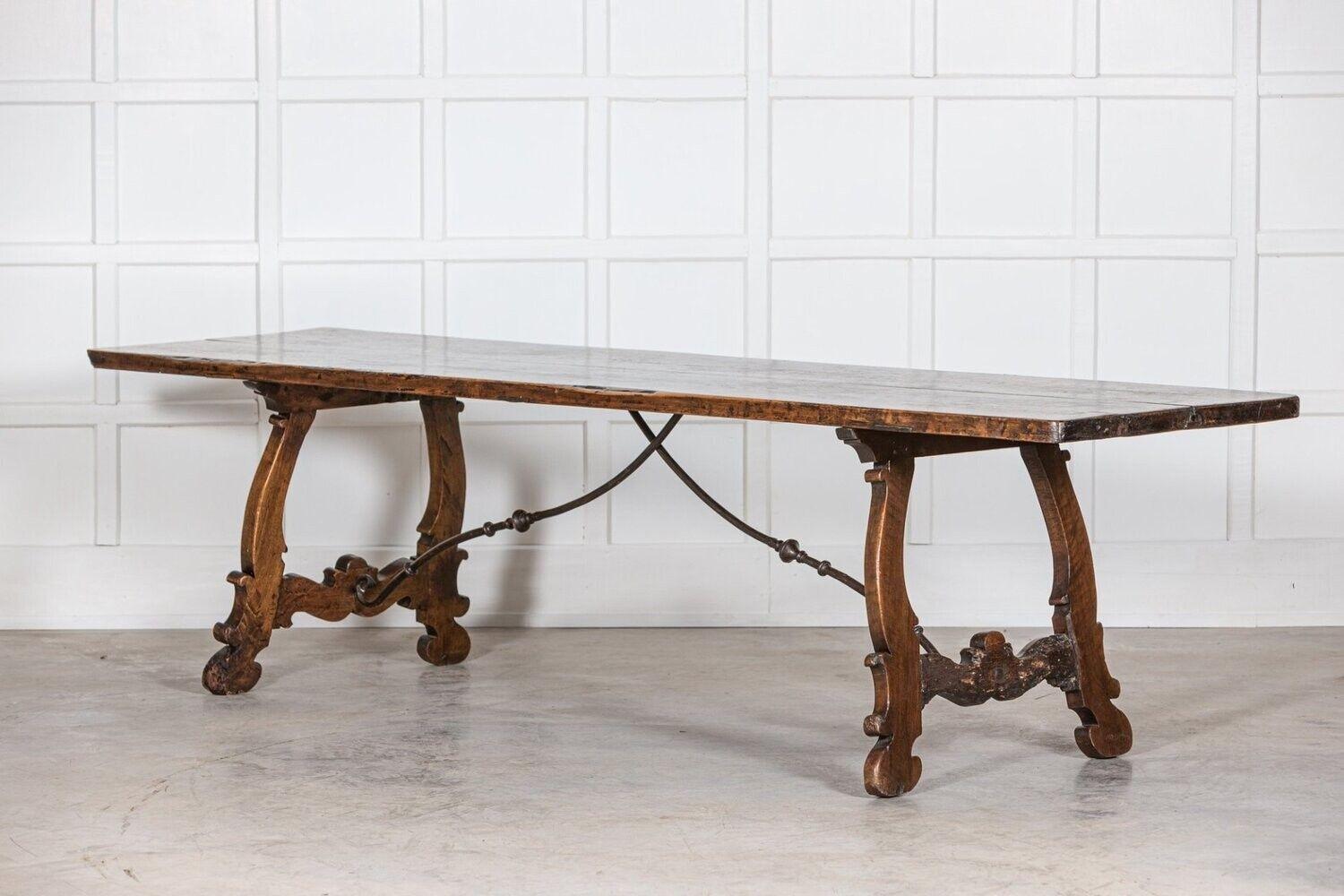 Monumental 19th C Spanish Walnut Refectory Table In Good Condition In Staffordshire, GB