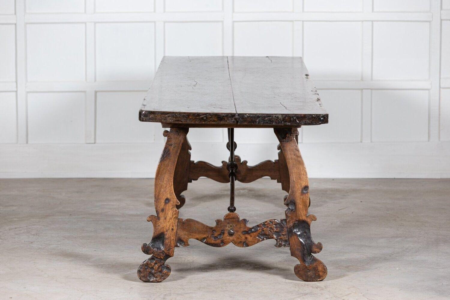 Monumental 19th C Spanish Walnut Refectory Table 2
