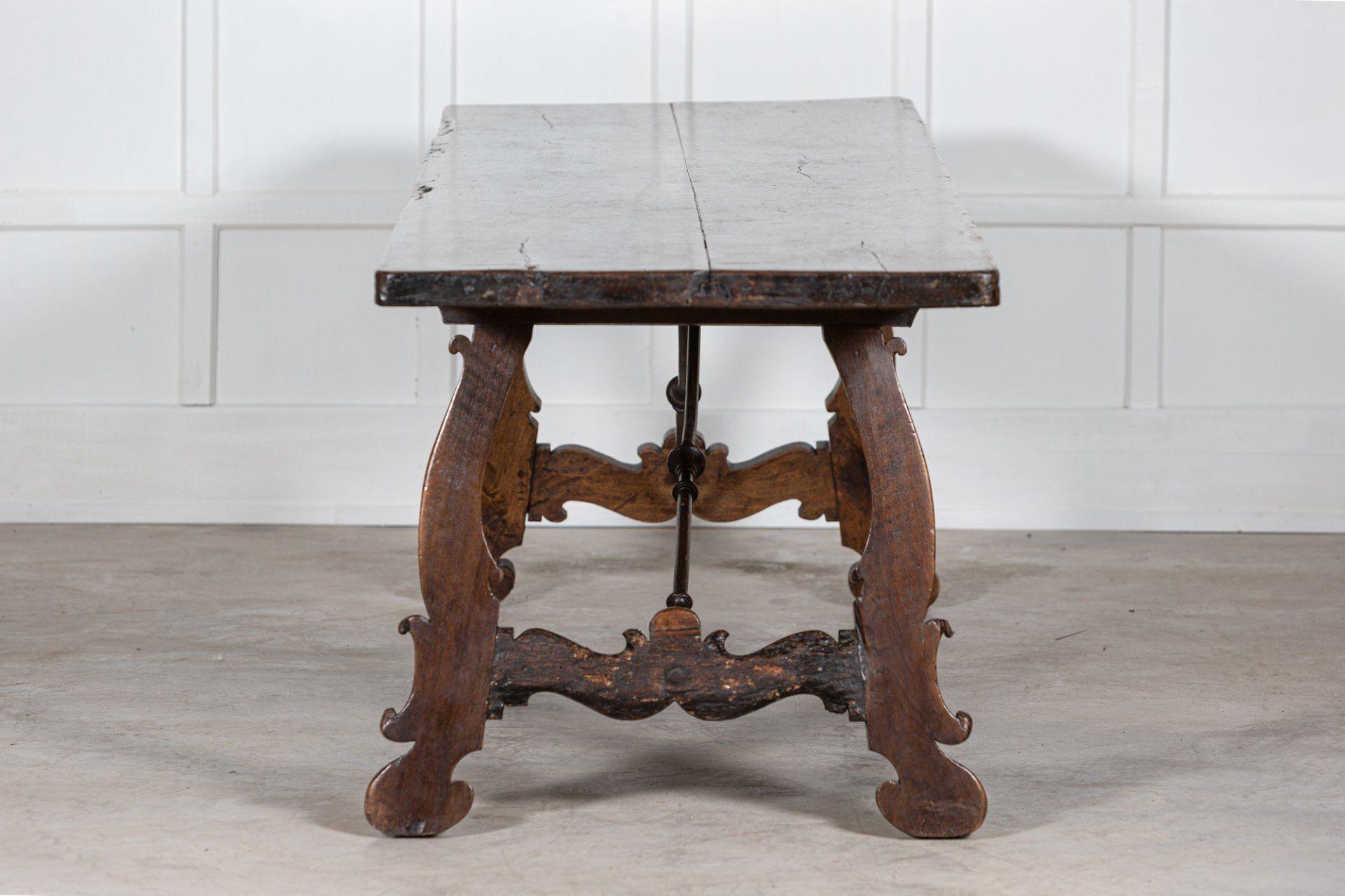 Monumental 19th C Spanish Walnut Refectory Table 4