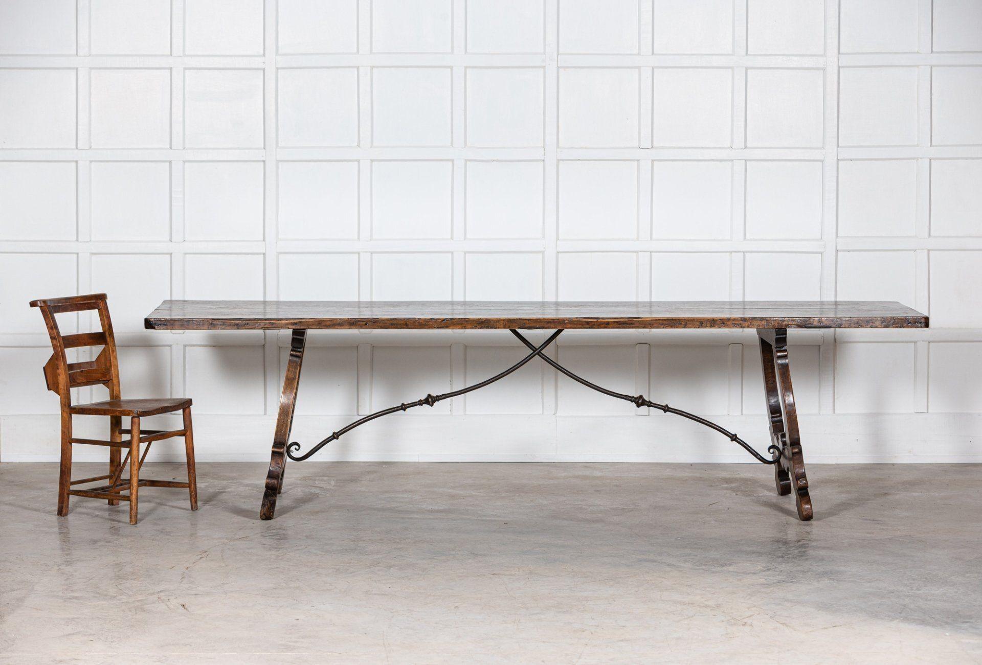 Monumental 19th C Spanish Walnut Refectory Table 5