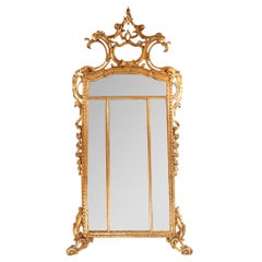 Monumentaler französischer Louis-XIV-Revival-Pier-Spiegel aus Giltwood, 8 Fuß, 19.
