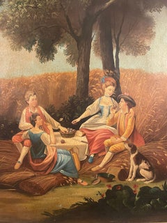 Monumental 20th Century French School Pastoral Painting