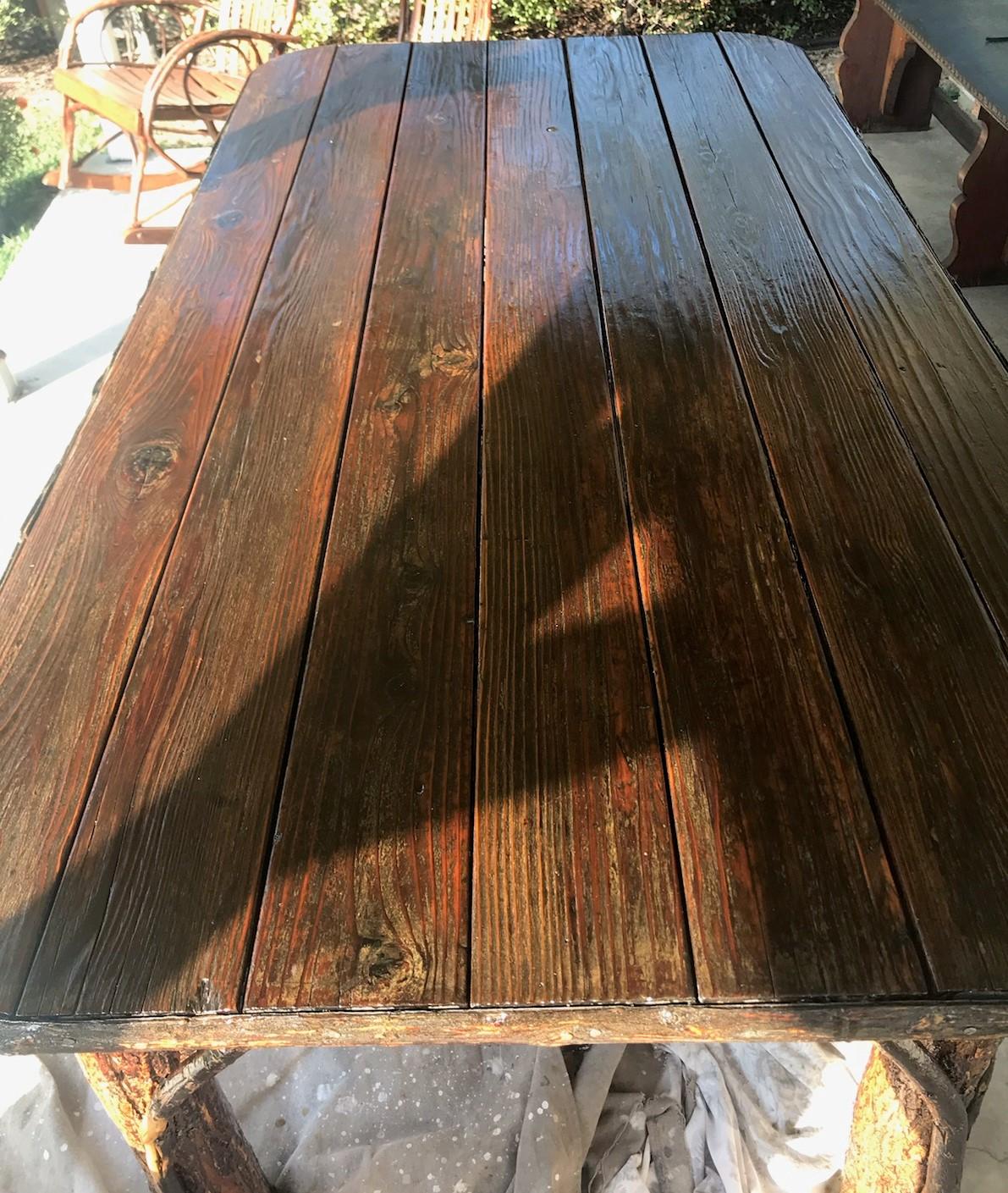 American Monumental 20th Century Hickory Dining Table