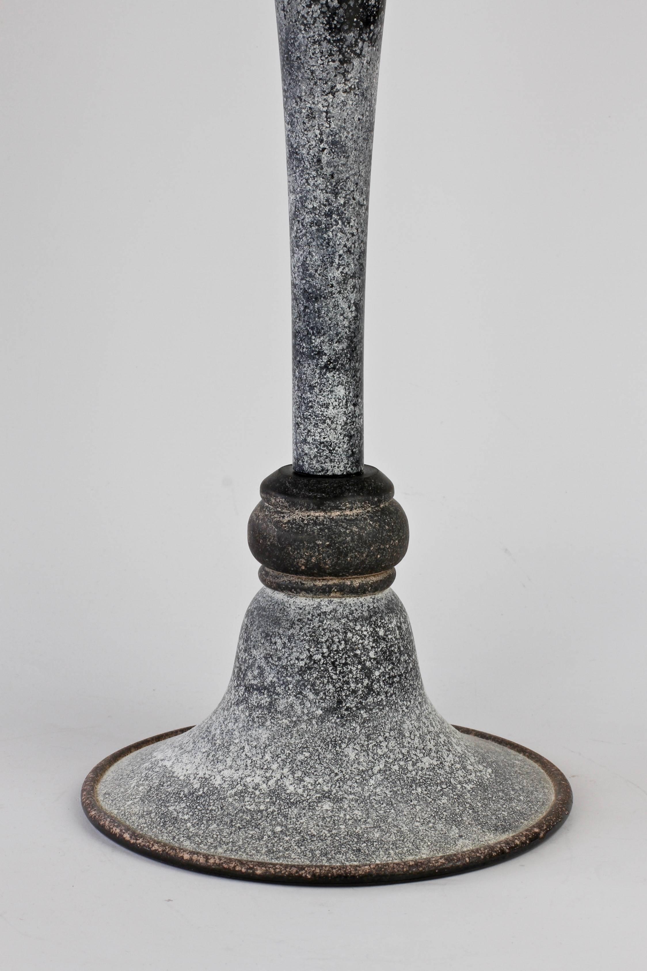 Monumental Black 'A Scavo' Murano Glass Vase Attributed to Seguso Vetri D'Arte 3