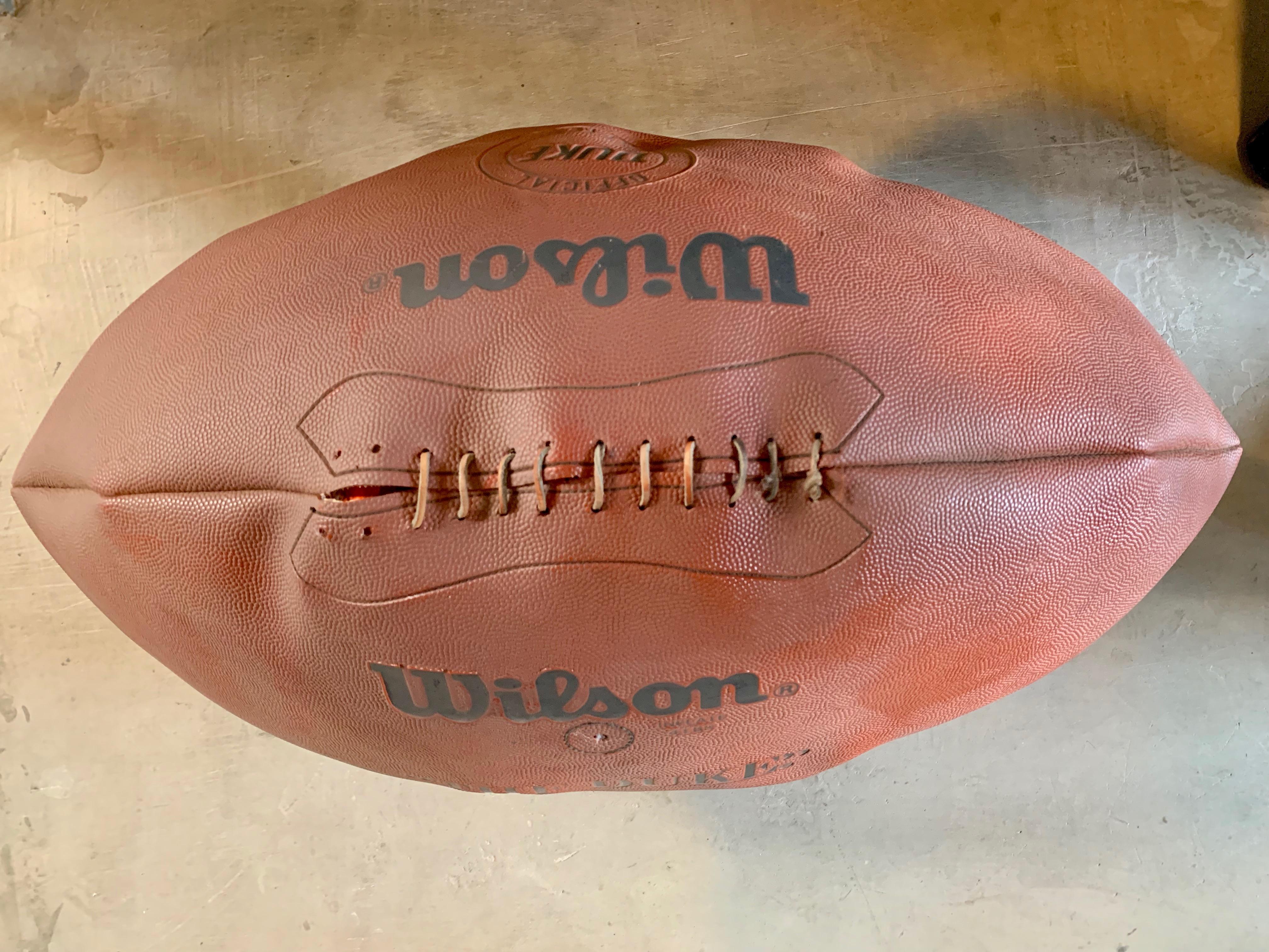 Monumental Leather Football In Good Condition For Sale In Los Angeles, CA