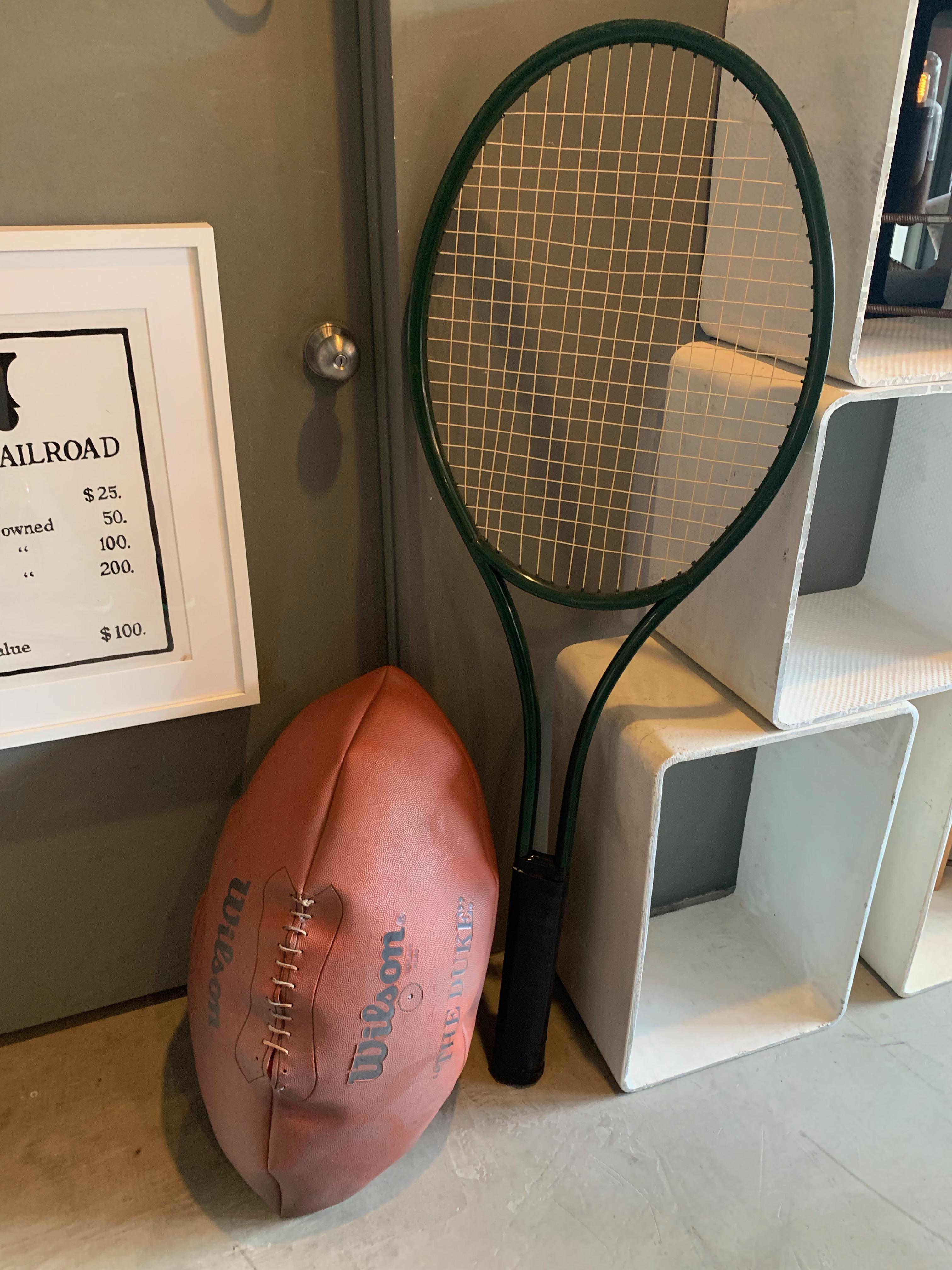 Late 20th Century Monumental Leather Football For Sale
